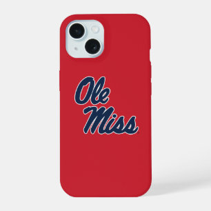 Coque iPhone 15 Université du Mississippi   Ole Miss Script