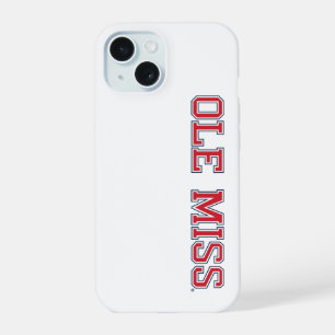 Coque iPhone 15 Université du Mississippi Ole Miss Wordmark