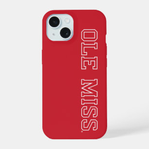Coque iPhone 15 Université du Mississippi   Ole Miss Wordmark