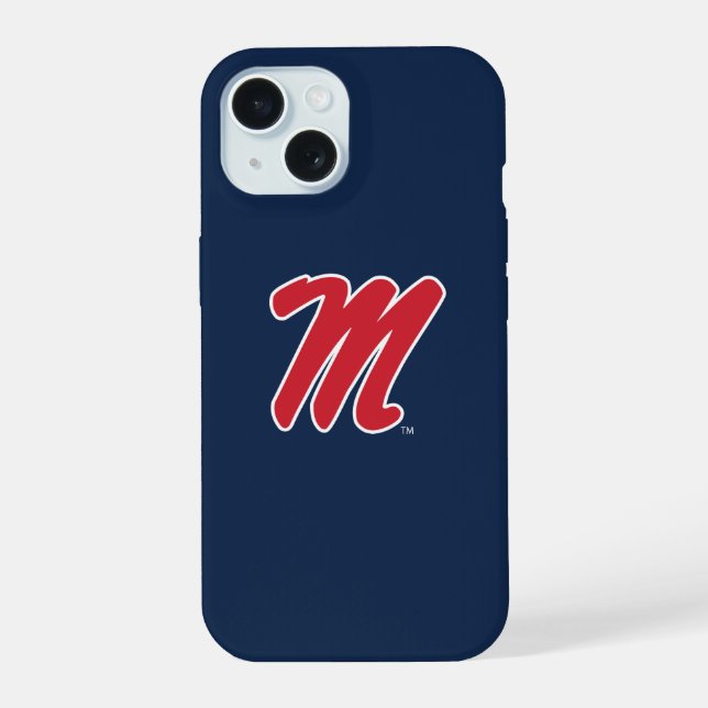 Coque iPhone 15 Université du Mississippi | Script M (Verso)