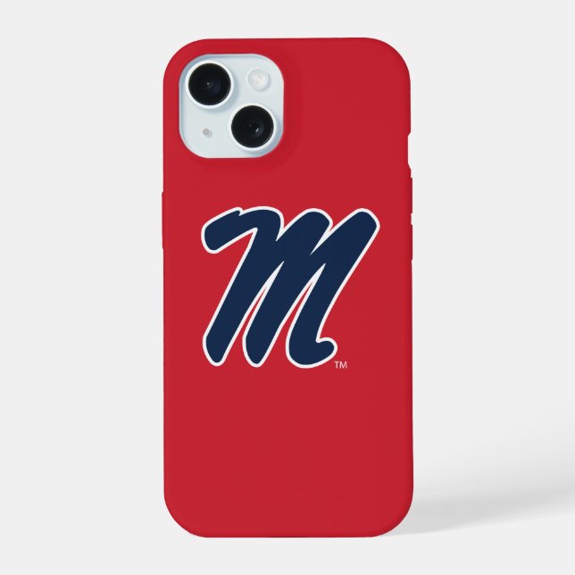 Coque iPhone 15 Université du Mississippi | Script M (Verso)
