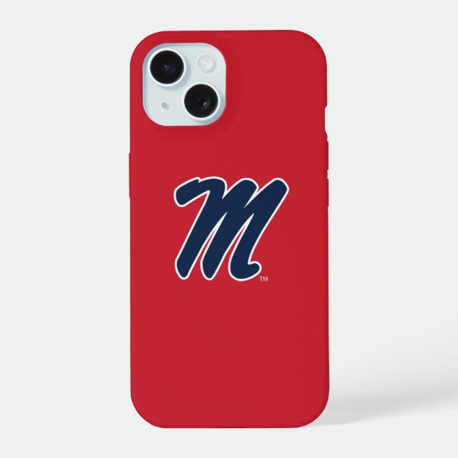 Coque iPhone 15 Université du Mississippi | Script M (Verso)