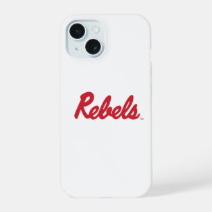 Coque iPhone 15 Université du Mississippi Script Rebels