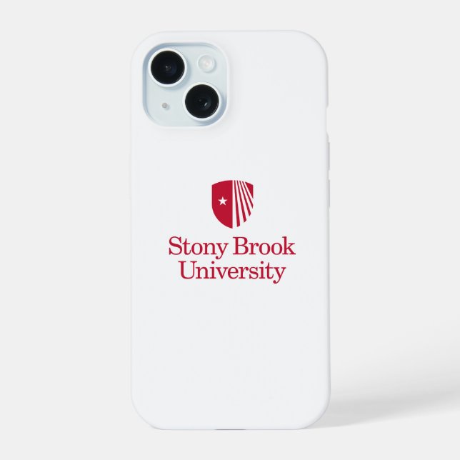Coque iPhone 15 Université Stony Brook | Marque verbale (Verso)