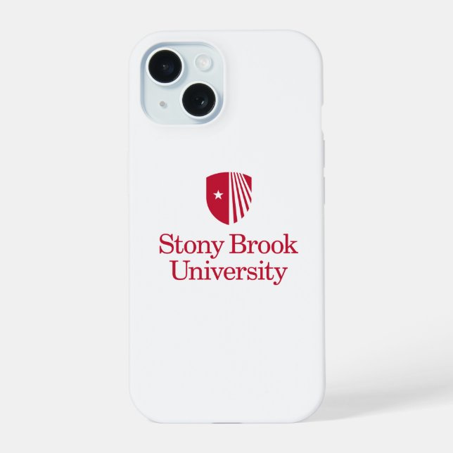 Coque iPhone 15 Université Stony Brook | Marque verbale (Verso)
