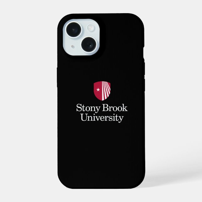 Coque iPhone 15 Université Stony Brook | Mot-symbole (Verso)