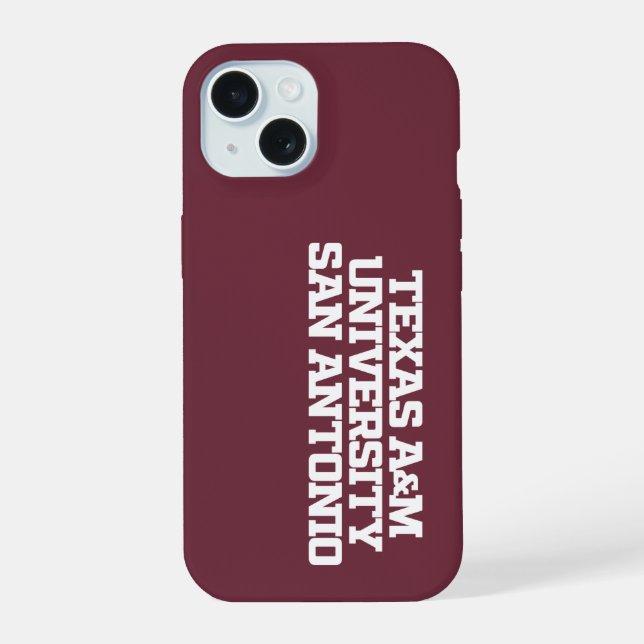 Coque iPhone 15 Université Texas A&M de San Antonio (Verso)
