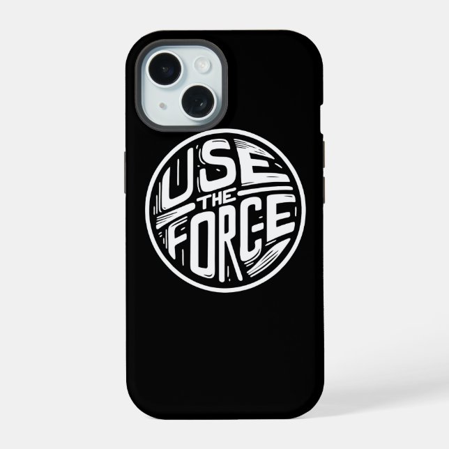 Coque iPhone 15 Utiliser la force 2 (Verso)