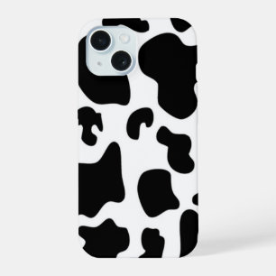 Coque iPhone 15 Vache noire et blanche