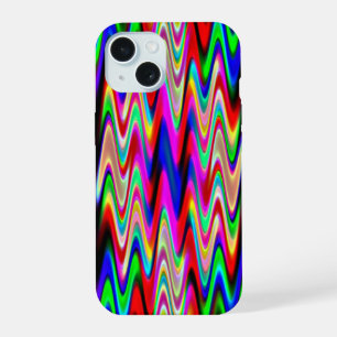 Coque iPhone 15 Vagues de fête psychédélique.....