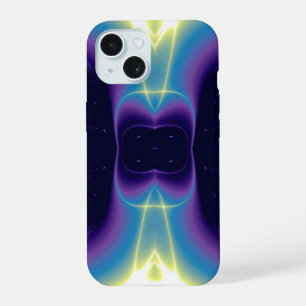 COQUE iPhone 15 VAGUES DE LUMIÈRE BLANCHE VIOLET BLEU