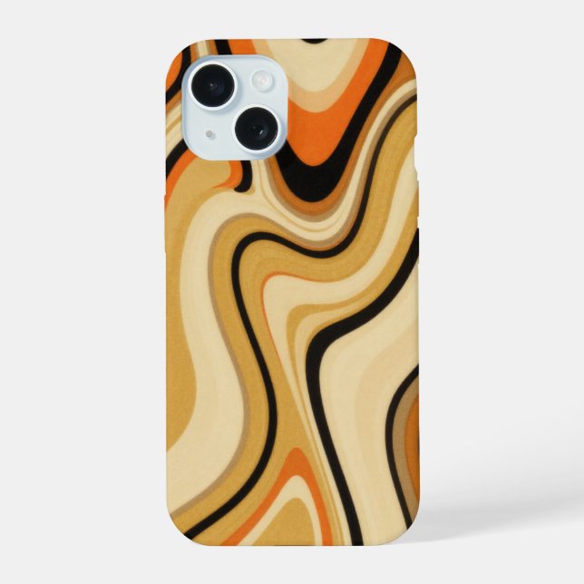 Coque iPhone 15 Vagues de toundra (Verso)