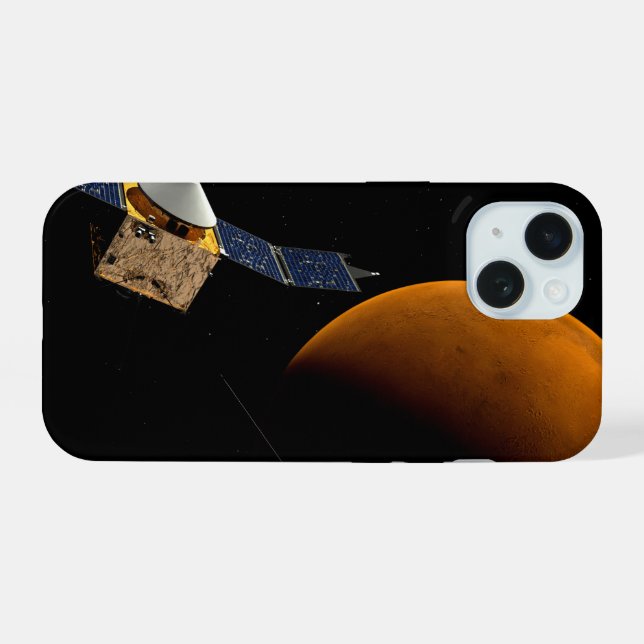 Coque iPhone 15 Vaisseau spatial Maven. (Verso Horizontal)