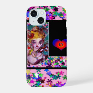 COQUE iPhone 15 VALENTINE VENETIAN MASQUERADE MONOGRAMME LETTRE F