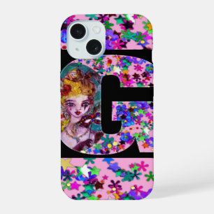 COQUE iPhone 15 VALENTINE VENETIAN MASQUERADE MONOGRAMME LETTRE G