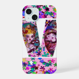 COQUE iPhone 15 VALENTINE VENITIEN MASQUERADE MONOGRAMME LETTRE V