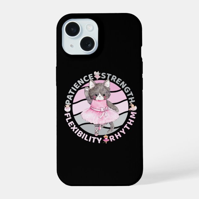Coque iPhone 15 Valeur de base de danseur de ballet - Ballerine (Verso)