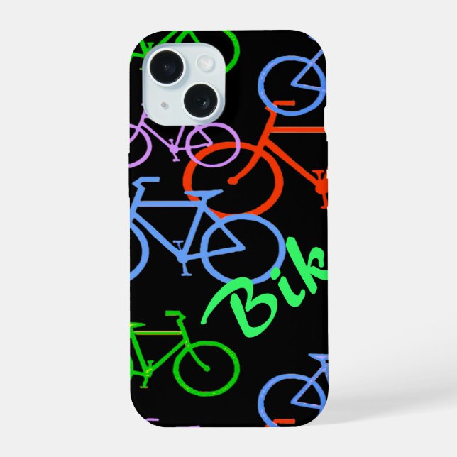 Coque iPhone 15 Vélo lumineux (Verso)