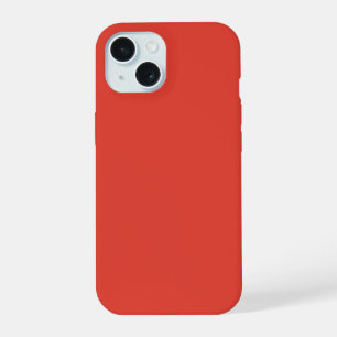 Coque iPhone 15 Vermilion Rouge Automne Saison Automne Couleur Sol