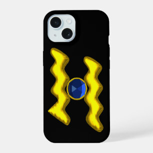 COQUE iPhone 15 VERSEAU /ZODIAQUE D'ANNIVERSAIRE EN JOAILLERIE D'O
