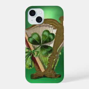Coque iPhone 15 VERT SHAMROCK HARP vert