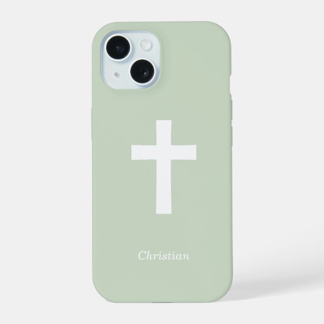 Coque iPhone 15 Vert simple (Verso)