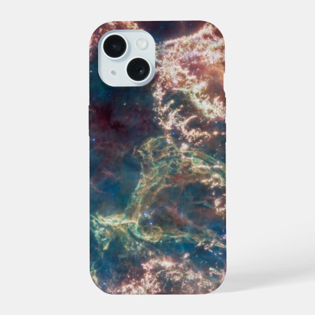 Coque iPhone 15 Vestige de supernova Cassiopeia A. (Verso)