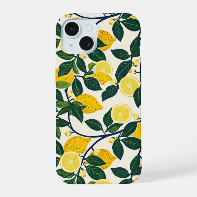 Coque iPhone 15 Vibrant Lemon Grove (Verso)