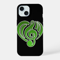Vibrations Amour Musical Cœur Vert Note De Musique
