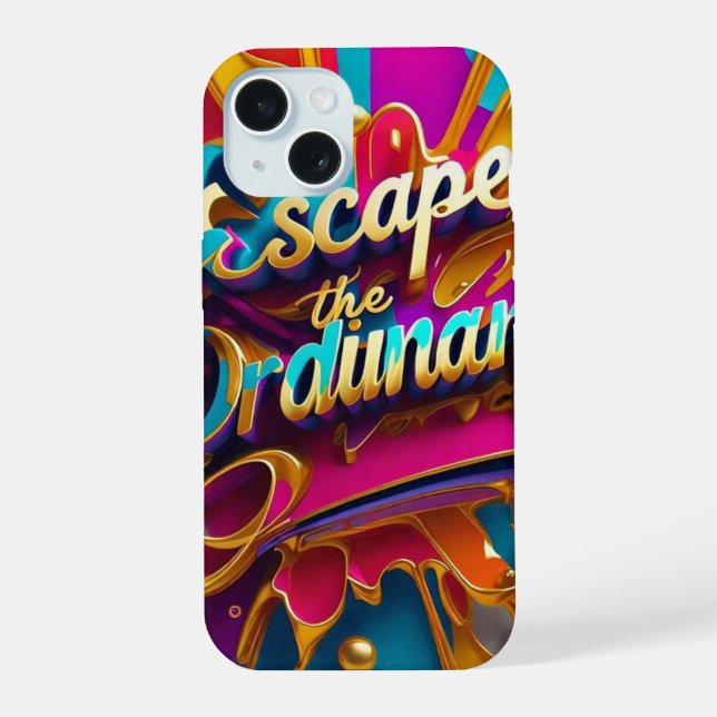 Coque iPhone 15 "Vie vivante échappe" (Verso)