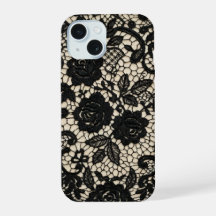 Vintage Gothique Fleur de Nuit Broderie Romantique