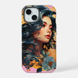 Coque iPhone 15 Vintage portrait style moderne