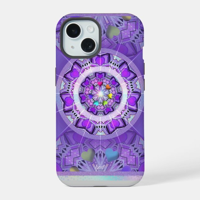 Coque iPhone 15 Violet W2 (Verso)