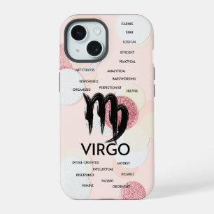 Coque iPhone 15 Virgo Zodiac Horoscope Traits Filles