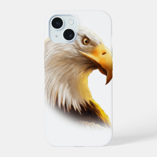 Coque iPhone 15 Visage d'aigle  (Verso)