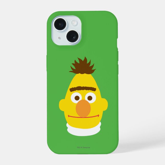 Coque iPhone 15 Visage de Bert (Verso)