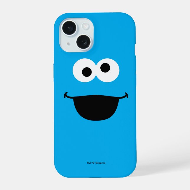 Coque iPhone 15 Visage de Cookie en art (Verso)