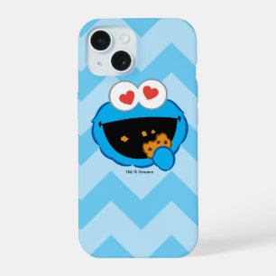 Coque iPhone 15 Visage Souriant au Biscuit avec des Yeux en Forme