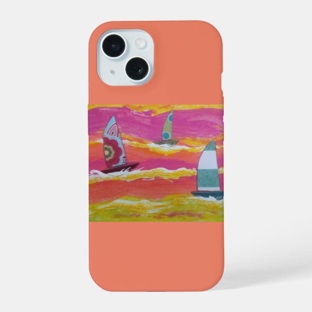 Coque iPhone 15 Voiliers (Verso)