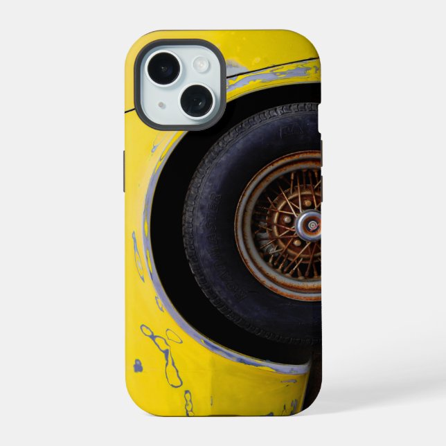 Coque iPhone 15 Voiture rouillée (Verso)