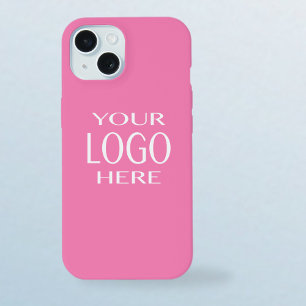 Coque iPhone 15 Votre Logo   Simple remplacement de logo/Rose