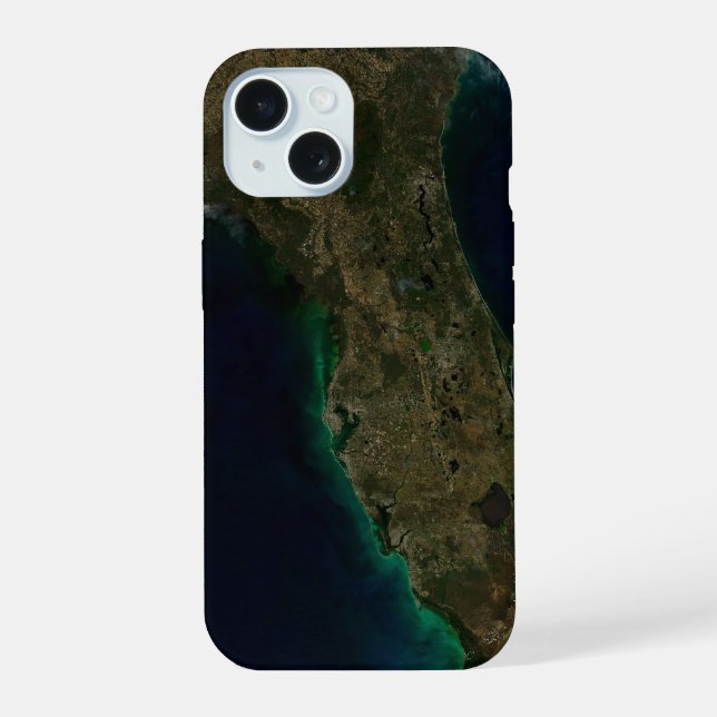 Coque iPhone 15 Vue satellite de Floride. (Verso)