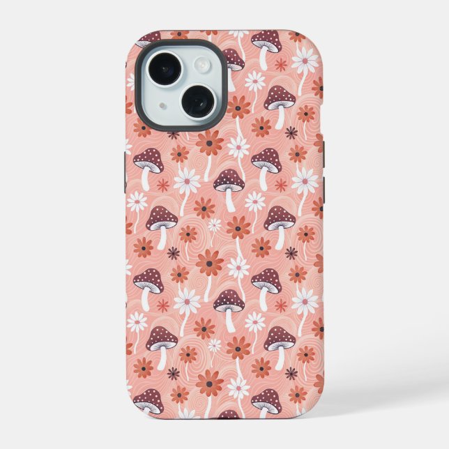 Coque iPhone 15 Wavy Mushroom garden (Verso)