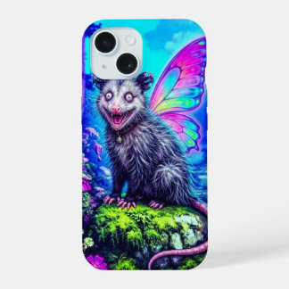 Coque iPhone 15 Whimsical Butterfly Opossum Fantasy iPhone 15 Case