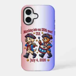 Coque iPhone 16 4 juillet Semiquincentenaire du 250e anniversaire