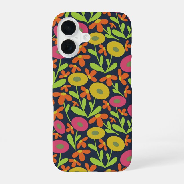 Coque iPhone 16 60s Retro Summer Neon (Verso)