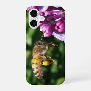 Coque iPhone 16 Abeille affamée et lilas