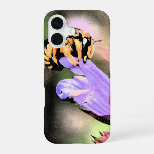 Coque iPhone 16 Abeille et fleur iphcnm