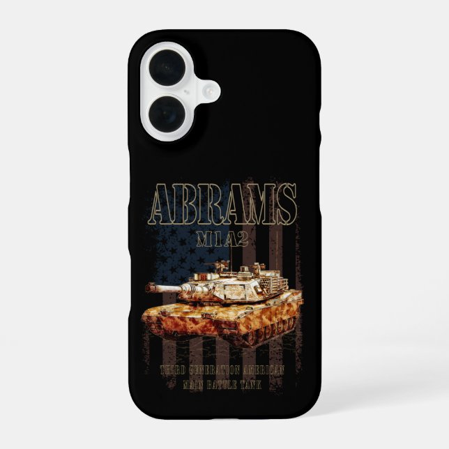 Coque iPhone 16 Abrams M1A2 MBT États-Unis (Verso)