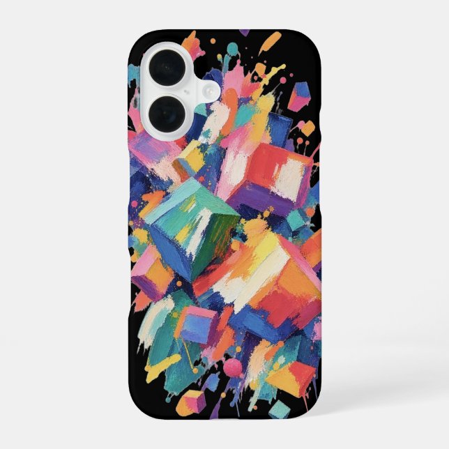 Coque iPhone 16 Abstract Paint Collision (Verso)